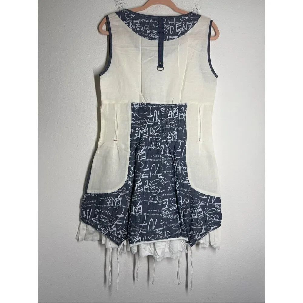 C’Fait Pour Vous Bohemian Lagenlook Women’s Dress/Top Linen Blend Sz L*See Notes - Picture 8 of 16